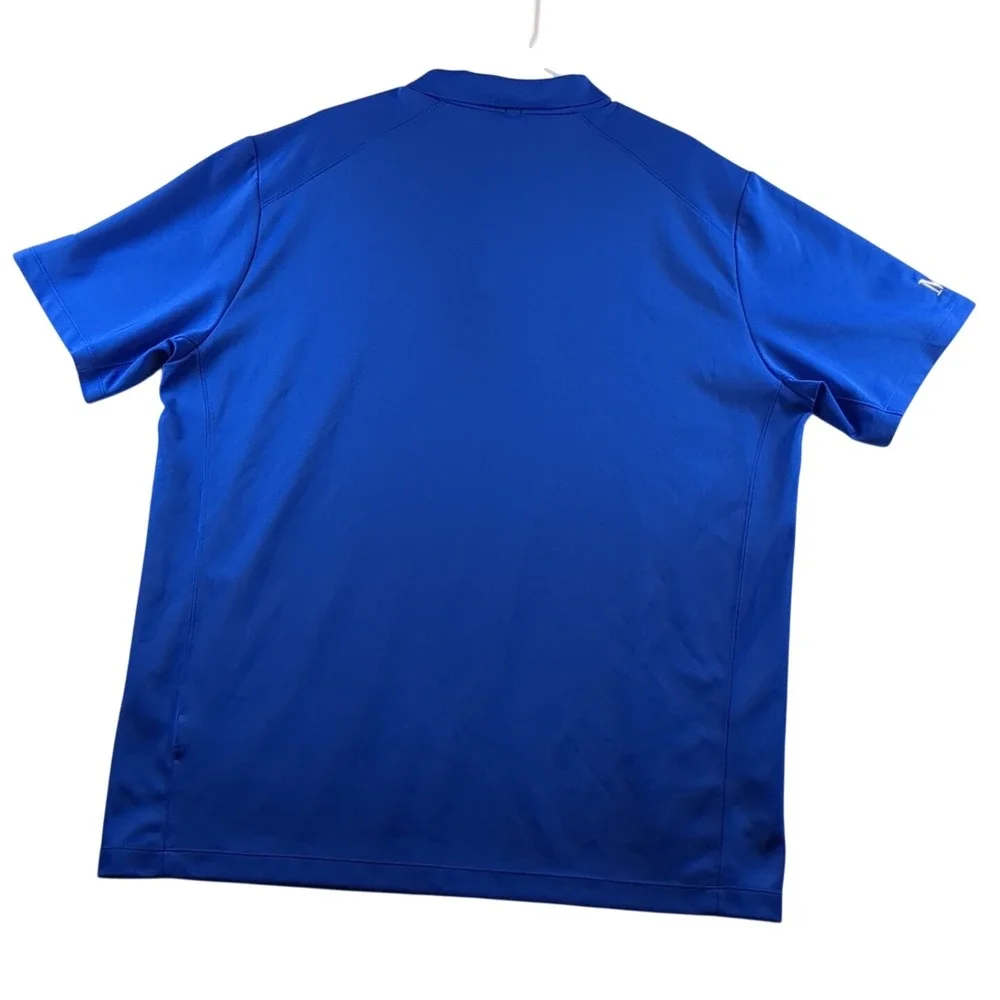 Nike Golf Dri-Fit‎ Athletic Knit Polo Shirt Men's XXL Blue Tour Performance
